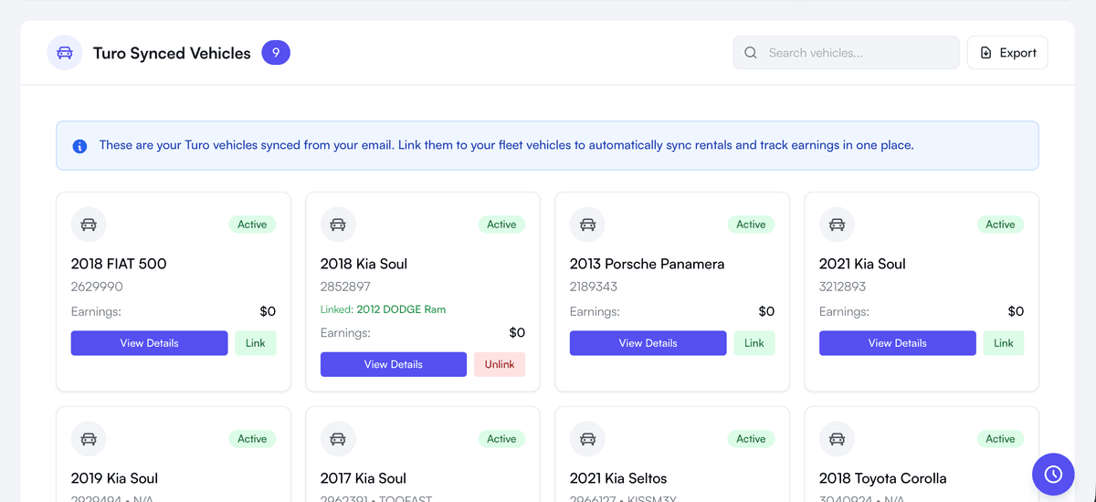 Turo Sync Dashboard